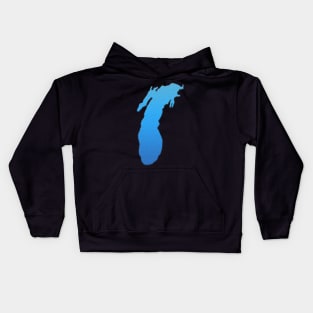 Lake Michigan Great Lakes Outline Kids Hoodie